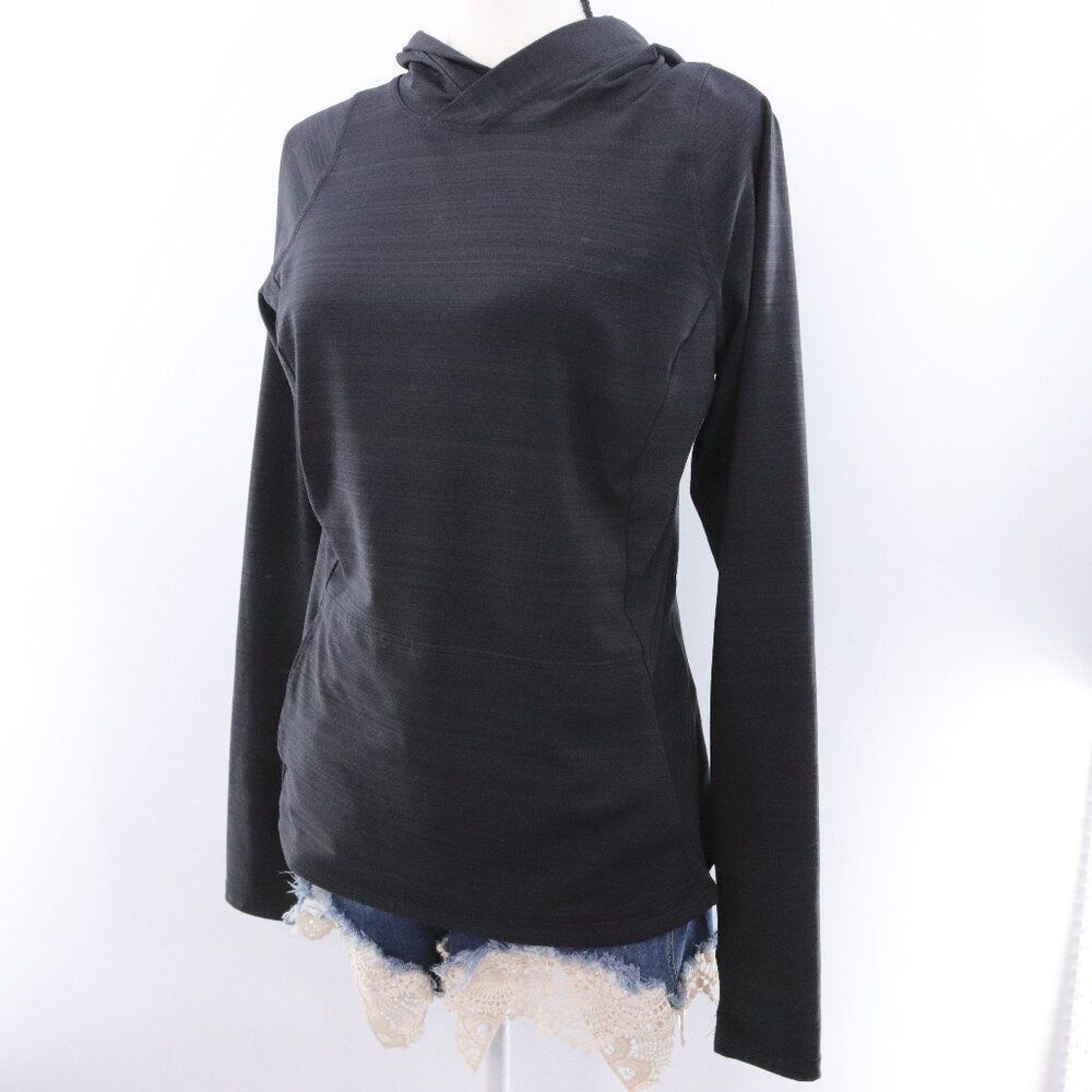 FILA | Black Athletic Hooded‎ Long Sleeve Top Large